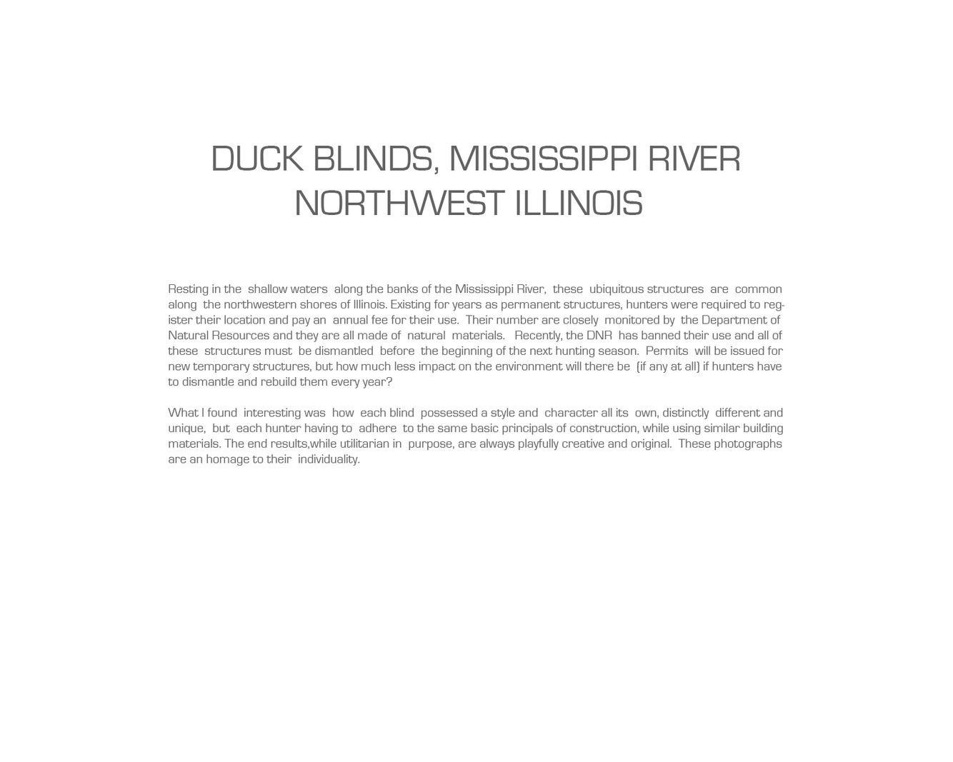 Duck Blinds, Mississippi River, NW Illinois 2008 Dave Jordano Photography